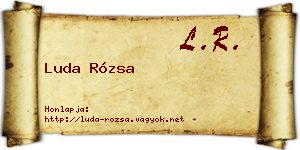 Luda Rózsa névjegykártya