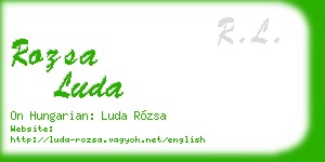 rozsa luda business card
